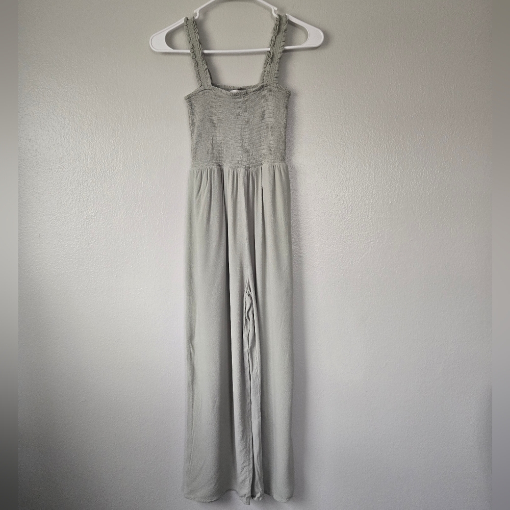 Aritzia Wilfred Chianti Smocked Crepe Jumpsuit Size XS - Picture 4 of 10